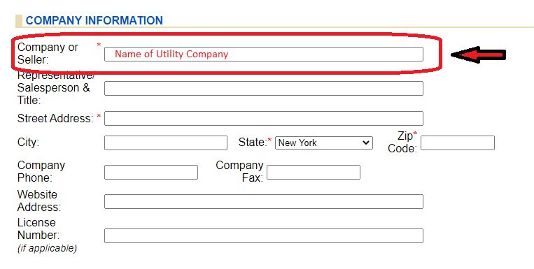 utility complaint form