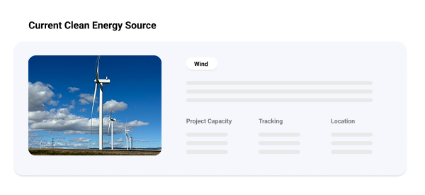 Clean energy source dashboard